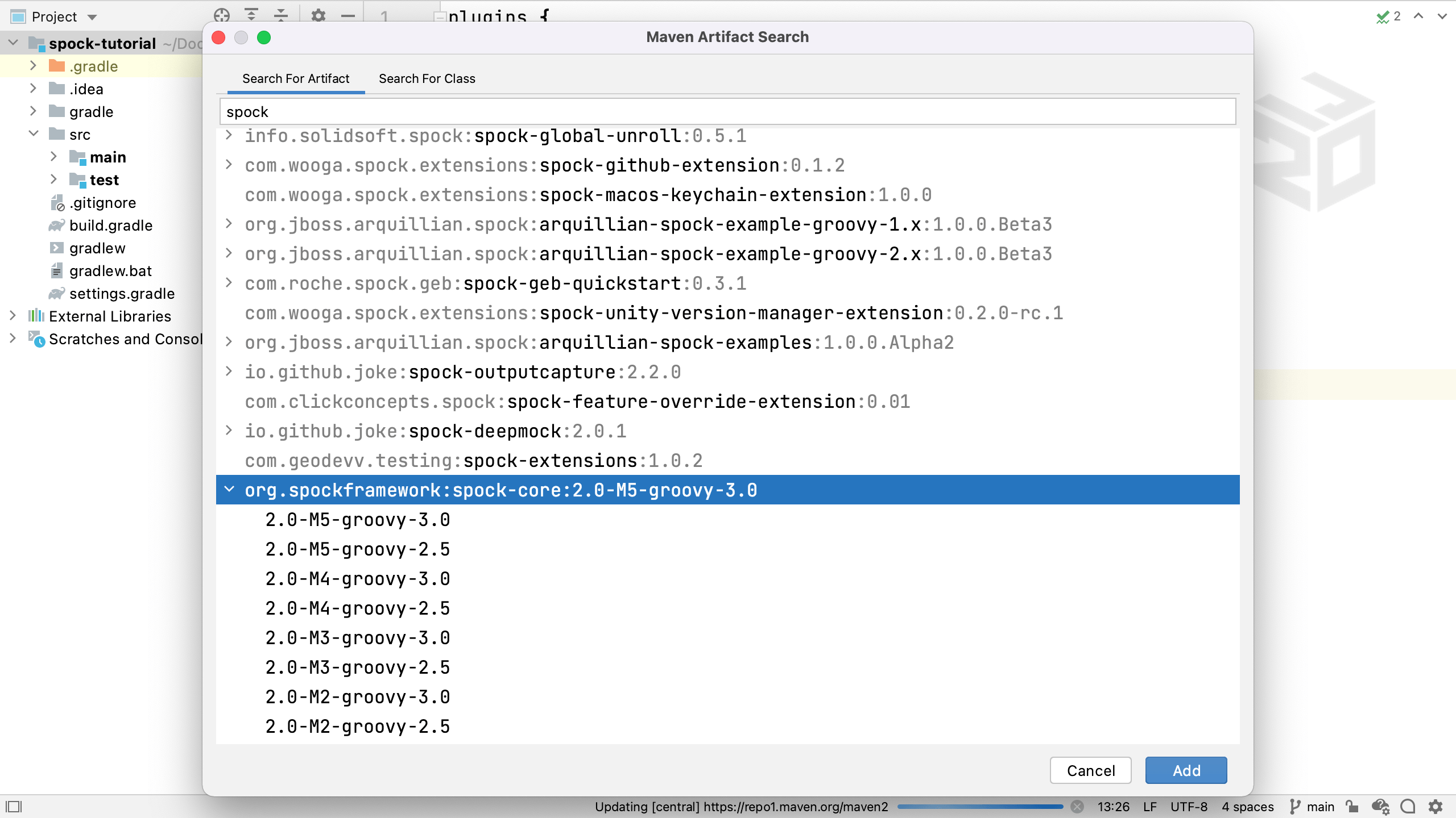 Spock Dependency